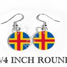 AALAND ALAND ISLANDS Flag FISH HOOK CHARM Earrings