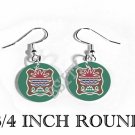 ABENAKI NATIVE INDIAN Flag FISH HOOK CHARM Earrings