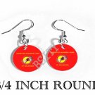 ABSENTEE SHAWNEE INDIAN Flag FISH HOOK CHARM Earrings
