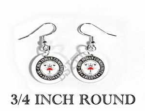 AK-CHIN NATIVE INDIAN Flag FISH HOOK CHARM Earrings