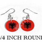 ALBANIAN ALBANIA Flag FISH HOOK CHARM Earrings
