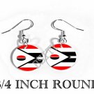 ARAPAHO AMERICAN INDIAN Flag FISH HOOK CHARM Earrings