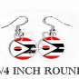 ARAPAHO AMERICAN INDIAN Flag FISH HOOK CHARM Earrings