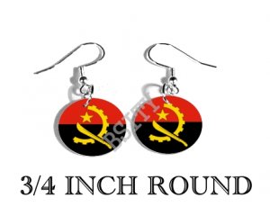 ANGOLA ANGOLAN Flag FISH HOOK CHARM Earrings