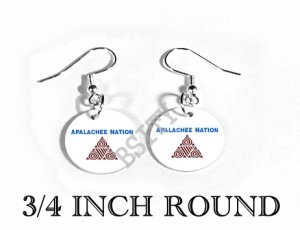 APALACHEE NATION INDIAN Flag FISH HOOK CHARM Earrings