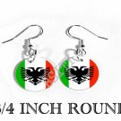 ARBERESHE ABERESHE ITALY Flag FISH HOOK CHARM Earrings
