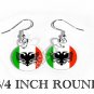 ARBERESHE ABERESHE ITALY Flag FISH HOOK CHARM Earrings