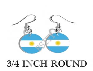 ARGENTINA ARGENTINE Flag FISH HOOK CHARM Earrings