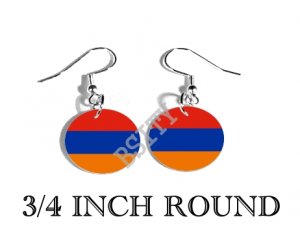ARMENIA ARMENIAN Flag FISH HOOK CHARM Earrings