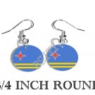 ARUBA ARUBAN Flag FISH HOOK CHARM Earrings