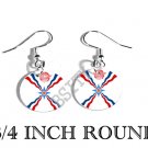 ASSYRIAN Ata D'Atoor Flag FISH HOOK CHARM Earrings