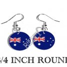 AUSTRALIA AUSTRALIAN Flag FISH HOOK CHARM Earrings