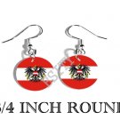 AUSTRIA AUSTRIAN Flag FISH HOOK CHARM Earrings
