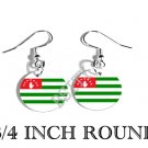 Abkhazia Georgia Apsny Flag FISH HOOK CHARM Earrings