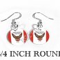 Alabama-Quassarte INDIAN Flag FISH HOOK CHARM Earrings