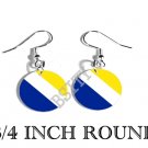Alemanys Nord Slesvig Flag FISH HOOK CHARM Earrings