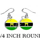 Ashanti Asante GHANA Flag FISH HOOK CHARM Earrings