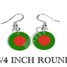 BANGLADESH BANGLADESHI Flag FISH HOOK CHARM Earrings