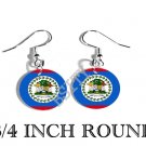 BELIZE BELIZEAN Flag FISH HOOK CHARM Earrings