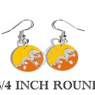 BHUTAN Druk Gyal-khab Flag FISH HOOK CHARM Earrings