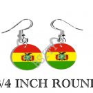 BOLIVIA BOLIVIAN Flag FISH HOOK CHARM Earrings