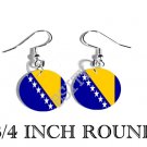BOSNIA BOSNIAN Flag FISH HOOK CHARM Earrings