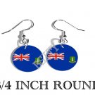 BRITISH VIRGIN ISLANDS Flag FISH HOOK CHARM Earrings