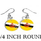 BRUNEI Bruneiana Flag FISH HOOK CHARM Earrings