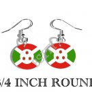 BURUNDI BURUNDIAN Flag FISH HOOK CHARM Earrings