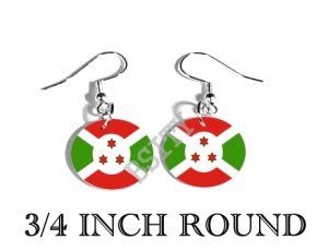 BURUNDI BURUNDIAN Flag FISH HOOK CHARM Earrings