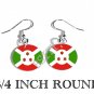 BURUNDI BURUNDIAN Flag FISH HOOK CHARM Earrings