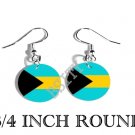 Bahamas Bahamian Flag FISH HOOK CHARM Earrings