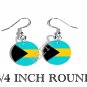 Bahamas Bahamian Flag FISH HOOK CHARM Earrings