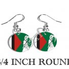 Balawaristan National Front Flag FISH HOOK CHARM Earrings