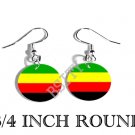 Bamileke National Movement Flag FISH HOOK CHARM Earrings