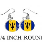 Barbadian BARBADOS Flag FISH HOOK CHARM Earrings