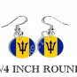 Barbadian BARBADOS Flag FISH HOOK CHARM Earrings