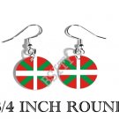 Basque NATIONALIST Ikurriña Flag FISH HOOK CHARM Earrings