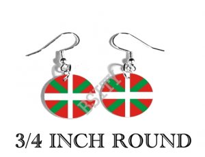 Basque NATIONALIST Ikurri&Atilde;&plusmn;a Flag FISH HOOK CHARM Earrings