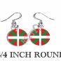 Basque NATIONALIST Ikurriña Flag FISH HOOK CHARM Earrings