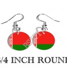 Belarus Belarusian Flag FISH HOOK CHARM Earrings