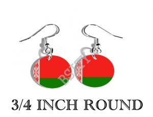 Belarus Belarusian Flag FISH HOOK CHARM Earrings