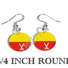 Bodo Liberation Tigers Flag FISH HOOK CHARM Earrings