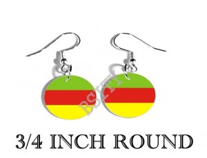 Bodoland INDIA Flag FISH HOOK CHARM Earrings