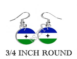 Bubi People BANTU GUINEA Flag FISH HOOK CHARM Earrings