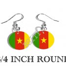 CAMEROON Cameroonian Flag FISH HOOK CHARM Earrings