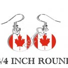 CANADA CANADIAN Flag FISH HOOK CHARM Earrings