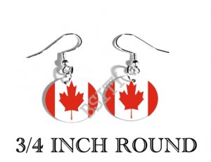 CANADA CANADIAN Flag FISH HOOK CHARM Earrings