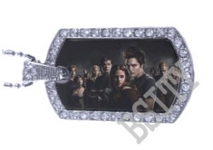 Iced OUT CZ TWILIGHT GROUP PHOTO Dog Tag BLING CHARM PENDANT