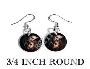 BELLA EDWARD TWILIGHT PHOTO FISH HOOK CHARM Earrings